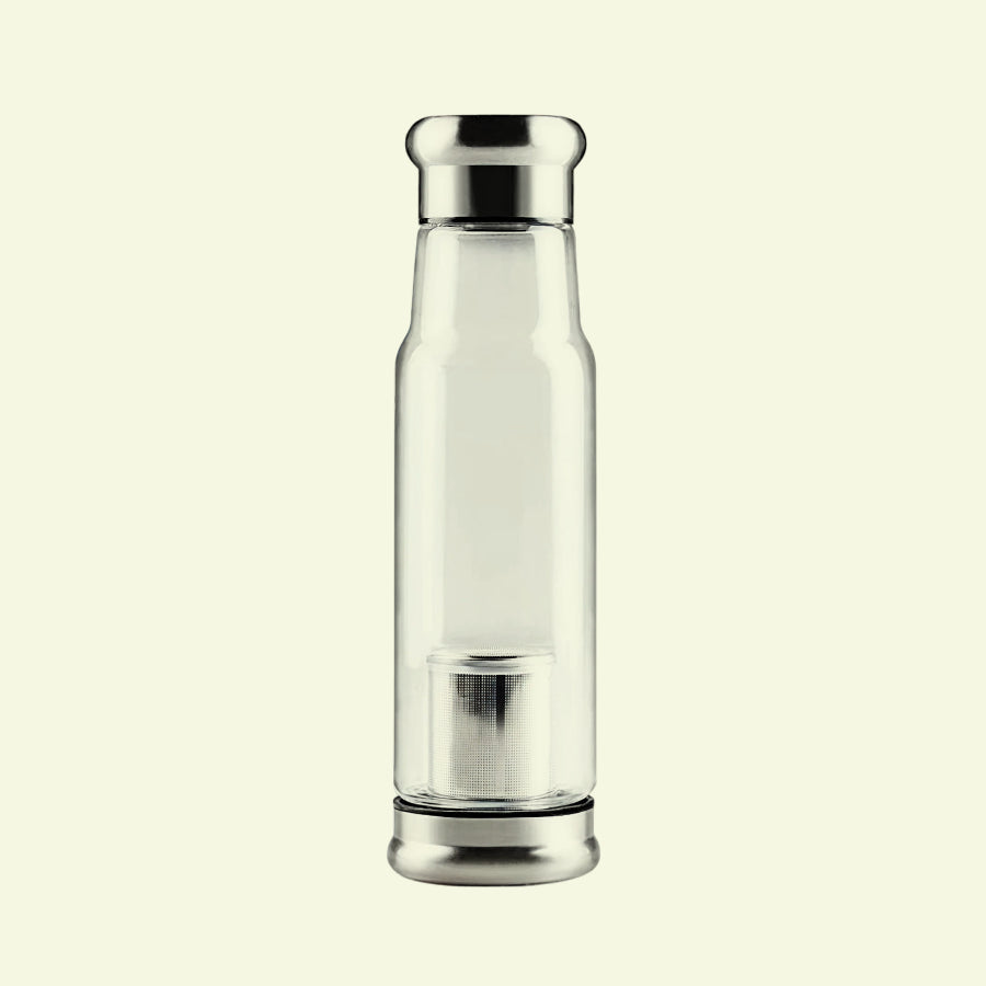 Glass Infuser Bottle with Stainless Steel Strainer